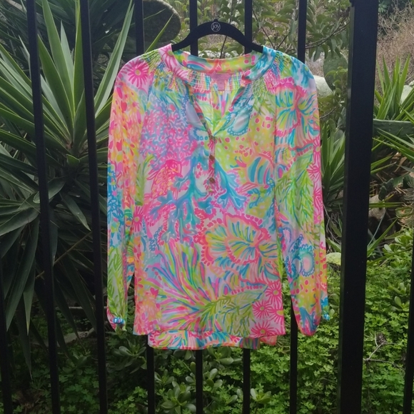 Lilly Pulitzer Tops - Lilly Pulitzer Lovers Coral Elsa top